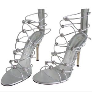Silver Giuseppe heels
